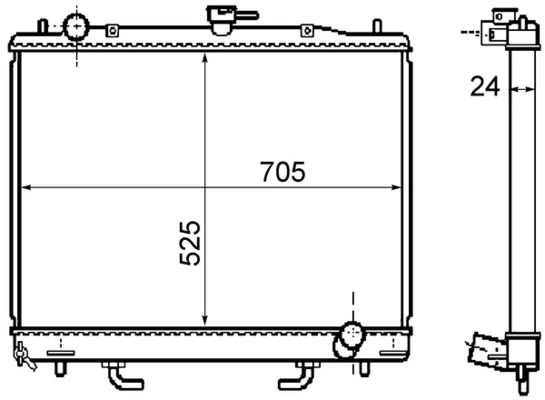 Radiator, engine cooling