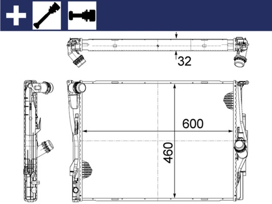Radiator, engine cooling