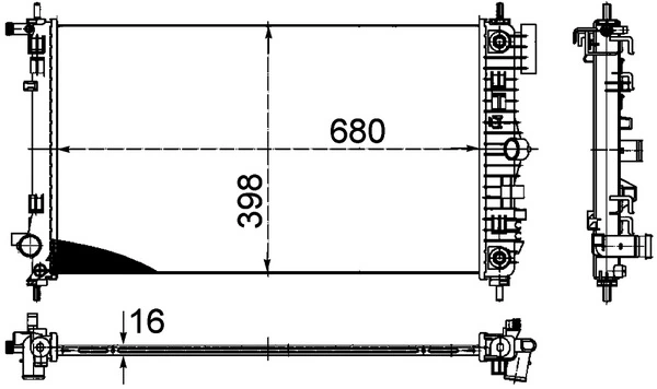 Radiator, engine cooling