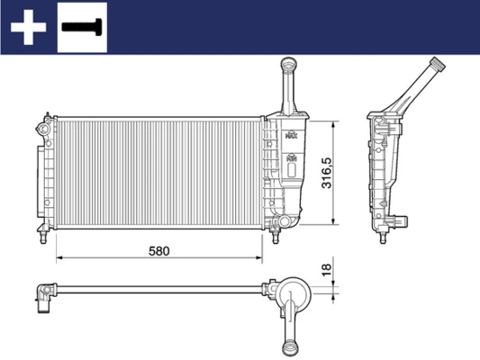 Radiator, engine cooling