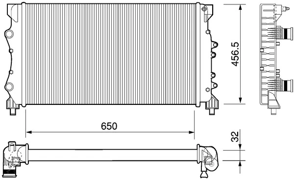 Radiator, engine cooling