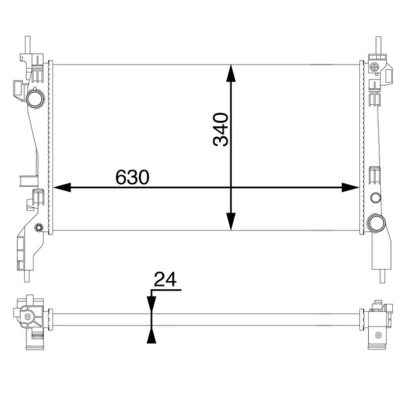 Radiator, engine cooling