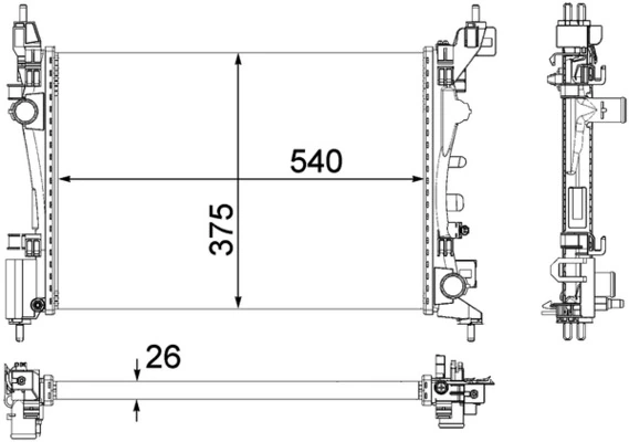 Radiator, engine cooling