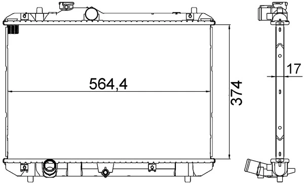 Radiator, engine cooling