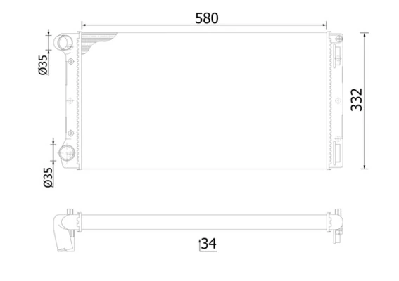 Radiator, engine cooling