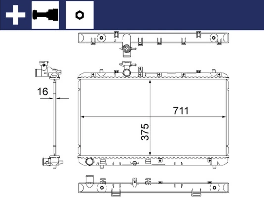 Radiator, engine cooling