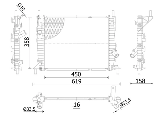 Radiator, engine cooling