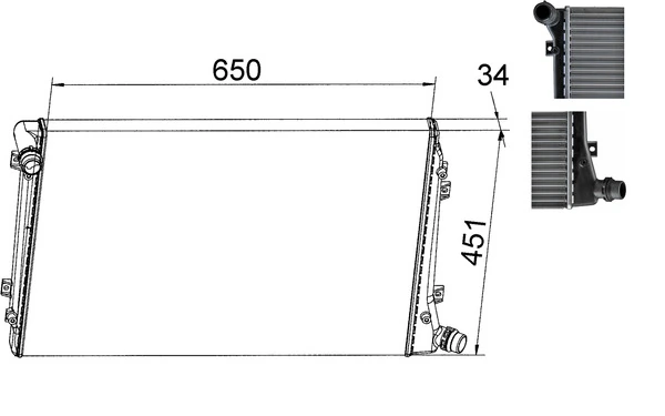 Radiator, engine cooling