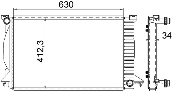 Radiator, engine cooling