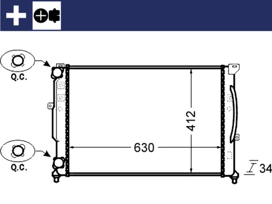 Radiator, engine cooling