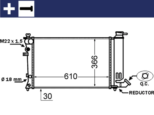 Radiator, engine cooling