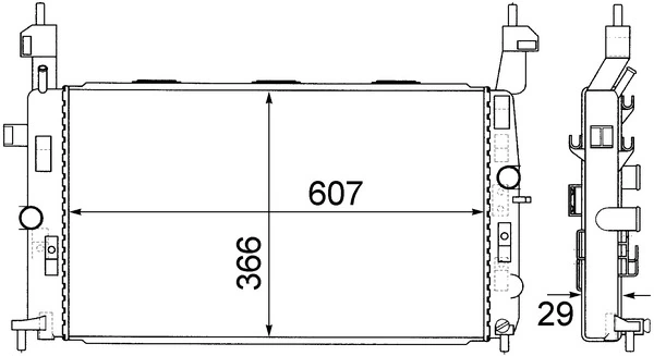 Radiator, engine cooling