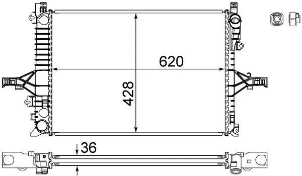 Radiator, engine cooling