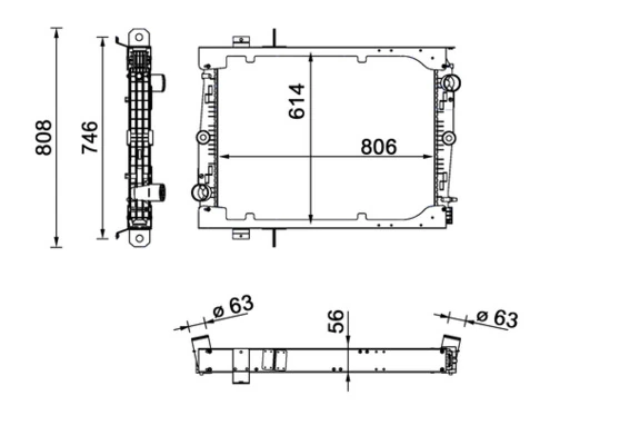 Radiator, engine cooling