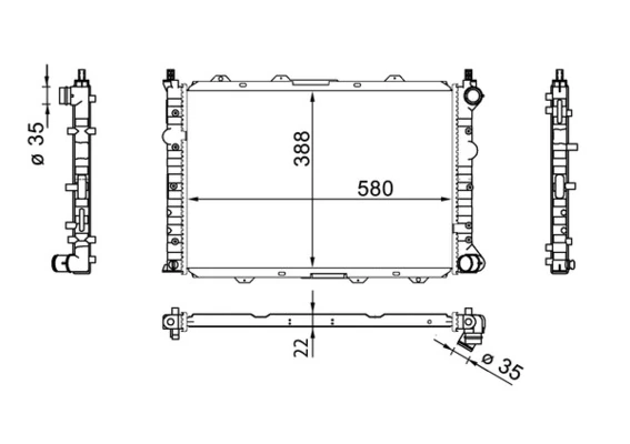 Radiator, engine cooling