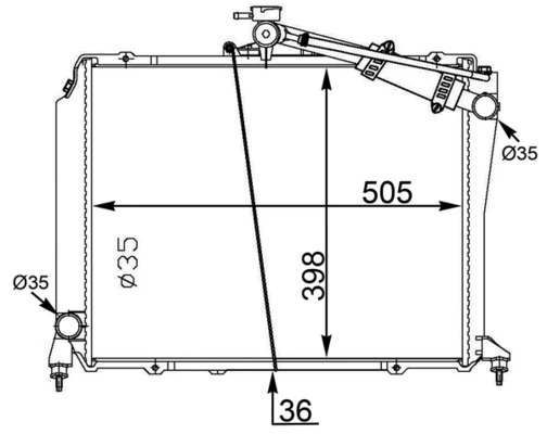 Radiator, engine cooling