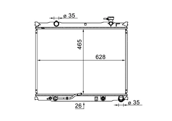 Radiator, engine cooling