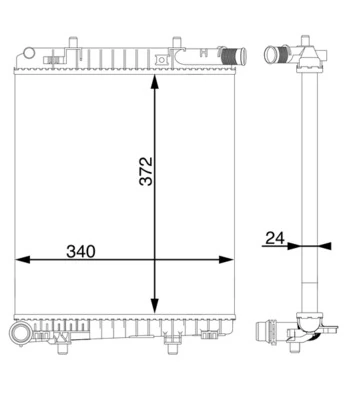 Radiator, engine cooling