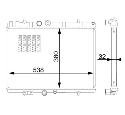 Radiator, engine cooling