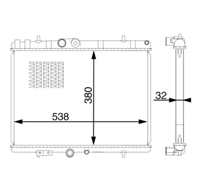 Radiator, engine cooling