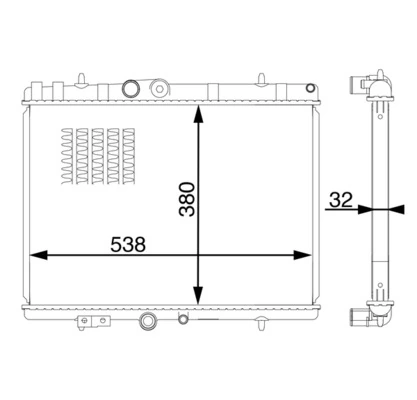 Radiator, engine cooling