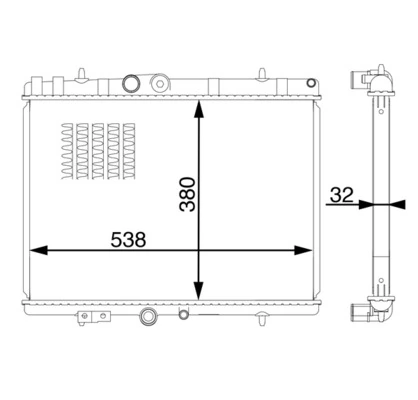 Radiator, engine cooling