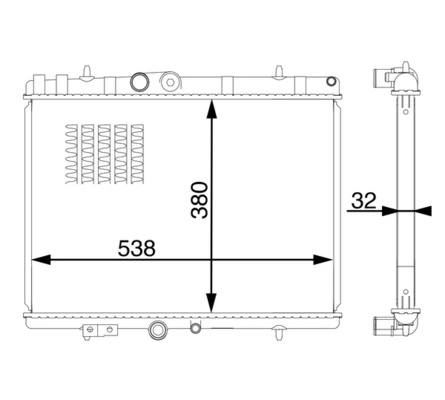Radiator, engine cooling