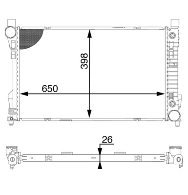 Radiator, engine cooling