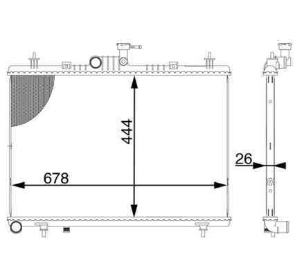 Radiator, engine cooling