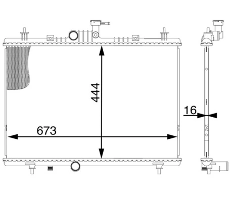 Radiator, engine cooling
