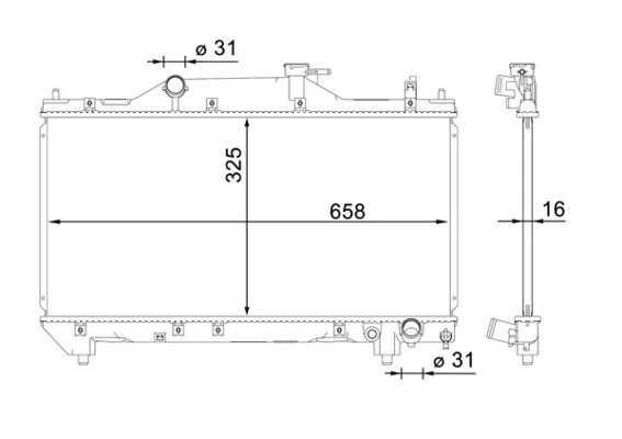Radiator, engine cooling