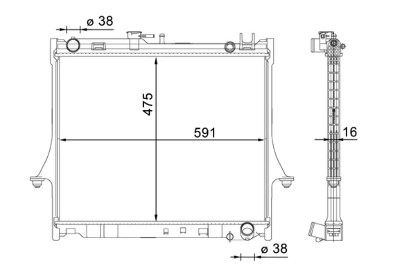 Radiator, engine cooling