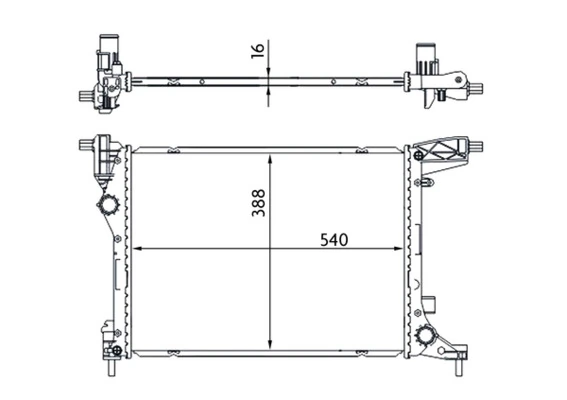 Radiator, engine cooling
