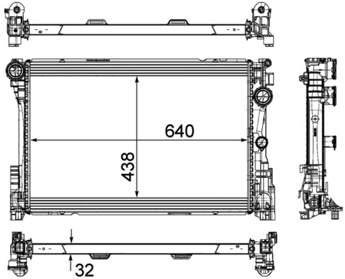 Radiator, engine cooling
