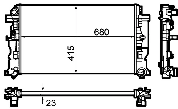 Radiator, engine cooling