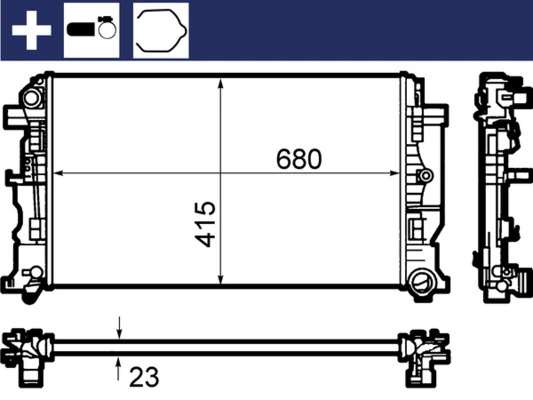 Radiator, engine cooling