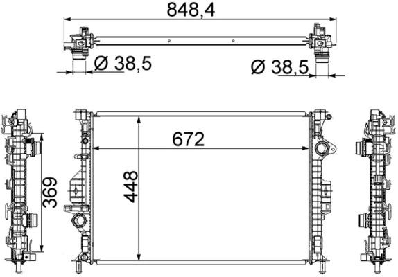 Radiator, engine cooling