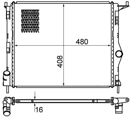 Radiator, engine cooling