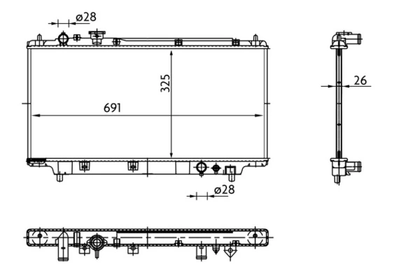 Radiator, engine cooling