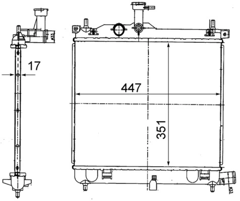 Radiator, engine cooling