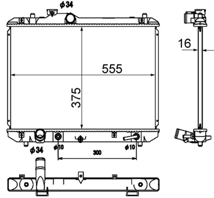 Radiator, engine cooling