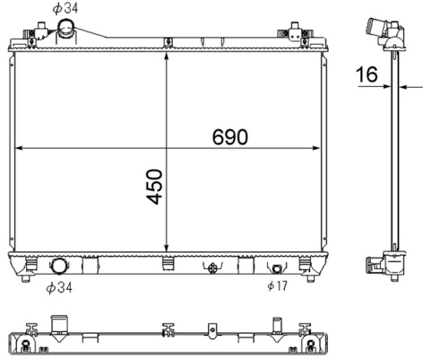 Radiator, engine cooling