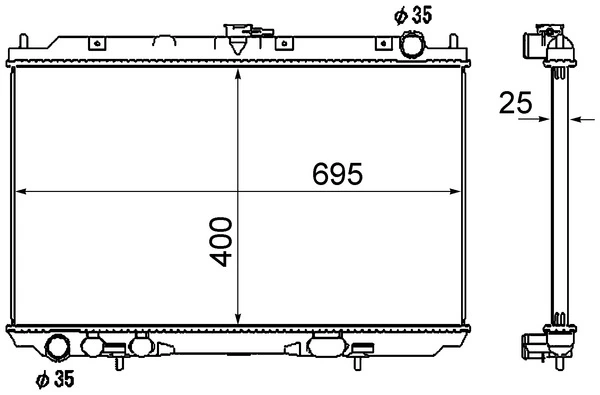 Radiator, engine cooling