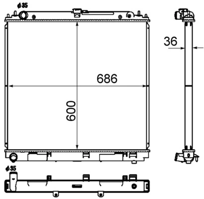Radiator, engine cooling