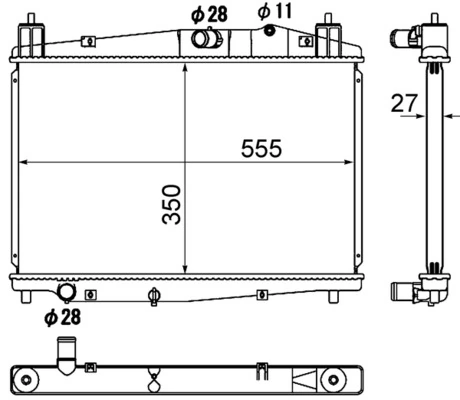 Radiator, engine cooling