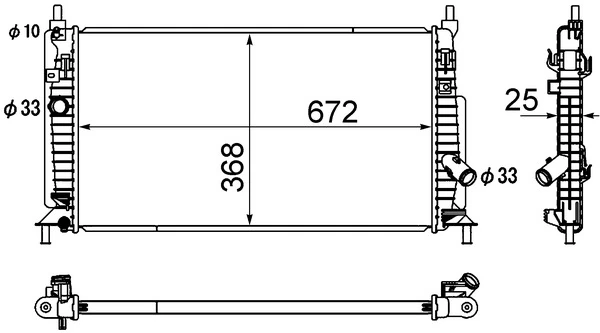 Radiator, engine cooling