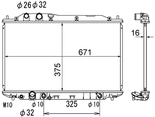 Radiator, engine cooling