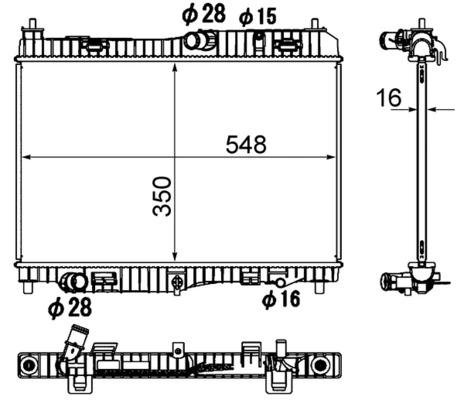 Radiator, engine cooling