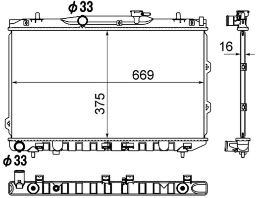 Radiator, engine cooling