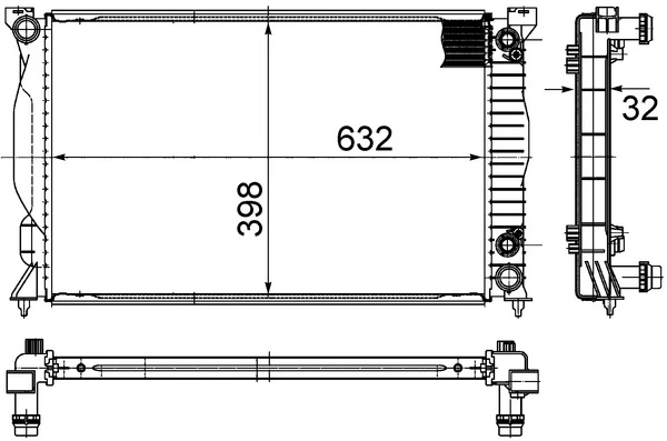 Radiator, engine cooling